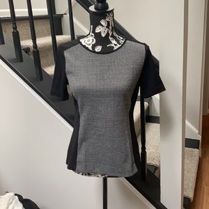 Ann Taylor Petites Black & Gray Top